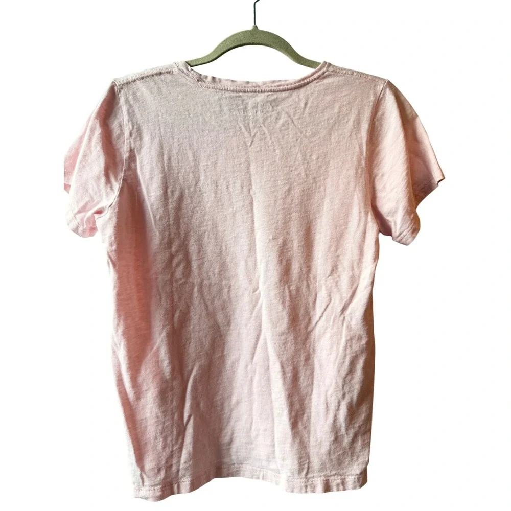 J. Crew Collector Tee Women M Pink Strawberry Graphic Coquette Cottagecore Fruit